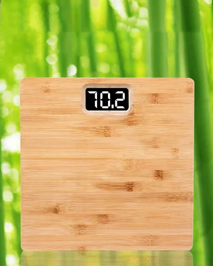 Elektroninės vonios svarstyklės, bambukinės, su LCD ekranu, neslystančios, 180 kg, RETOO E730