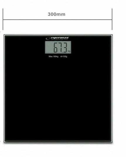 Elektroninės vonios svarstyklės Esperanza EBS002K, stiklinės, Slim 6mm, LCD