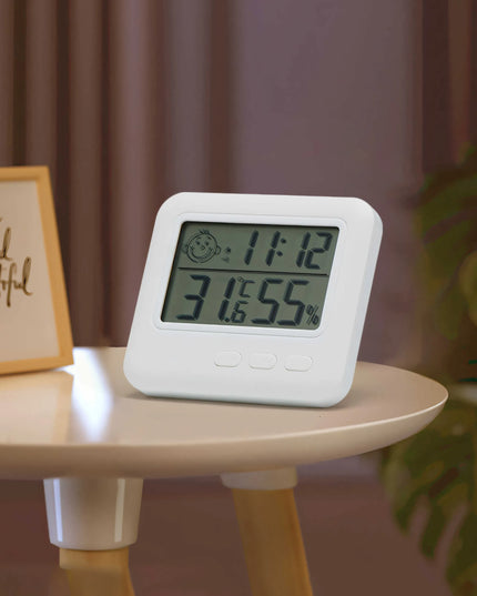 Elektroninis termometras higrometras RETOO E988 su laikrodžiu ir orų stoties funkcija