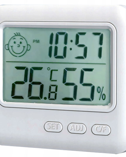 Elektroninis termometras higrometras RETOO E988 su laikrodžiu ir orų stoties funkcija