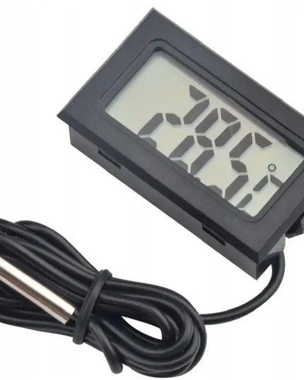 Elektroninis termometras su zondo laidu, LCD ekranu, 2 m ilgio, akvariumams ir rūkykloms