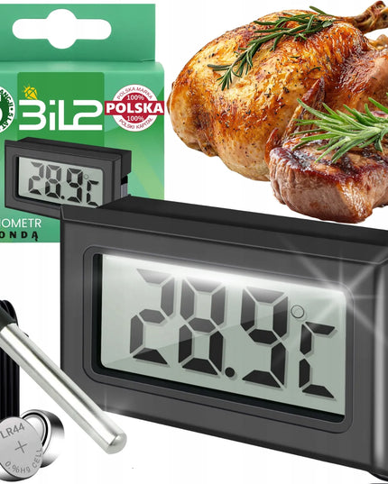 Elektroninis termometras su zondu BiL535, skaitmeninis LCD ekranas, baterijos