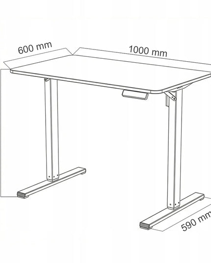Elektroniškai reguliuojamas stalas 100x60 Spacetronik su atminties funkcija, baltas