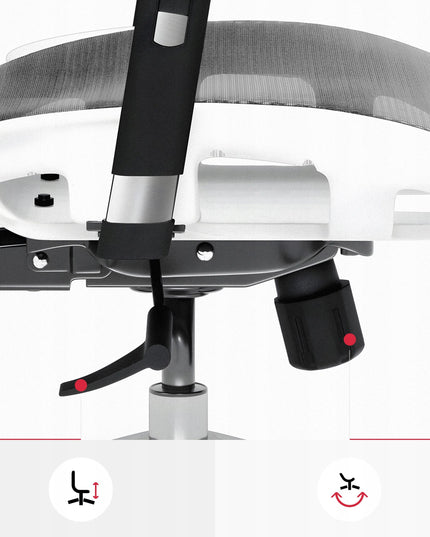 Ergonominė biuro kėdė Diablo V-Basic, balta-pilka