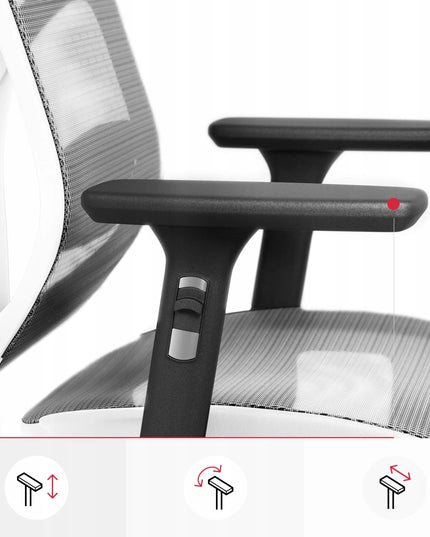 Ergonominė biuro kėdė Diablo V-Basic, balta-pilka