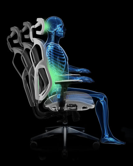 Ergonominė biuro kėdė Diablo V-Basic, balta-pilka