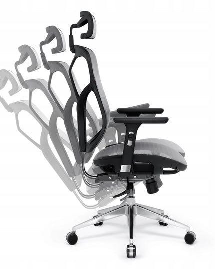 Ergonominė biuro kėdė DIABLO V-BASIC juoda ir pilka