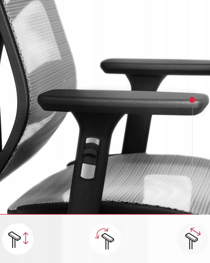 Ergonominė biuro kėdė DIABLO V-BASIC juoda ir pilka