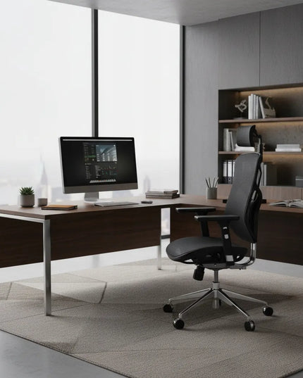 Ergonominė biuro kėdė Diablo V-Basic, sukamoji, Premium, juoda