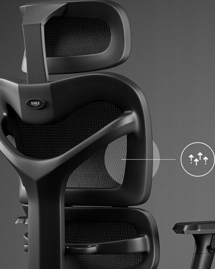 Ergonominė biuro kėdė DIABLO V-Commander, juoda