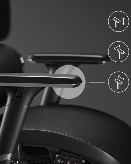 Ergonominė biuro kėdė DIABLO V-Commander, juoda