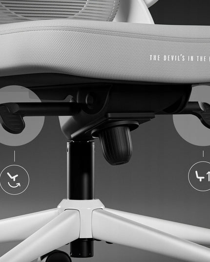 Ergonominė biuro kėdė DIABLO V-Light, balta-pilka
