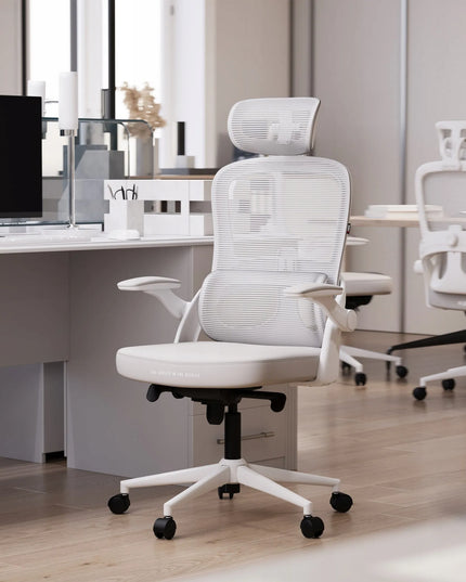 Ergonominė biuro kėdė DIABLO V-Light, balta-pilka