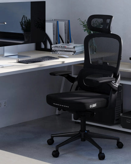 Ergonominė biuro kėdė Diablo V-Light, sukamoji, juoda