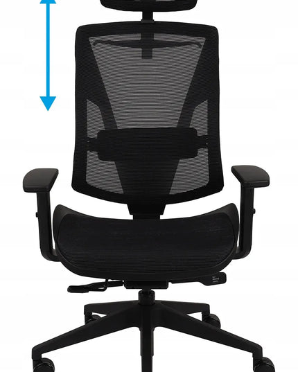 Ergonominė biuro kėdė Grospol Futura Mesh, juodas tinklelis