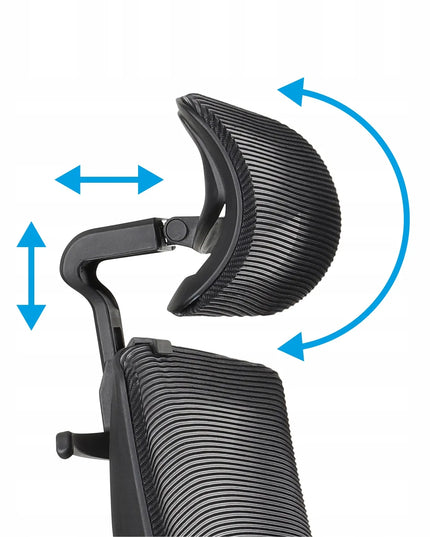 Ergonominė biuro kėdė Grospol Futura Mesh, juodas tinklelis