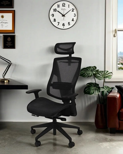 Ergonominė biuro kėdė Grospol Futura Mesh, juodas tinklelis