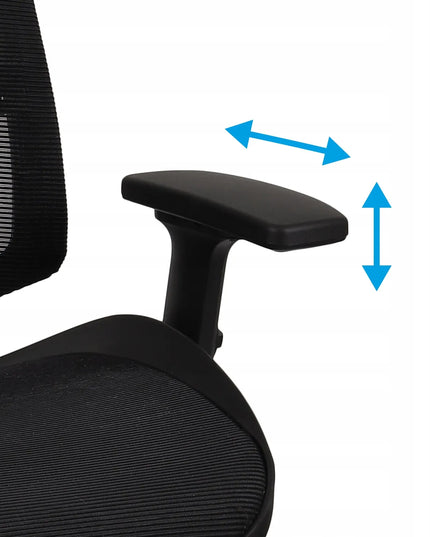 Ergonominė biuro kėdė Grospol Futura Mesh, juodas tinklelis