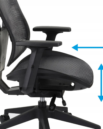 Ergonominė biuro kėdė Grospol Futura Mesh, juodas tinklelis