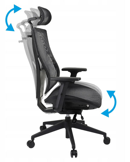 Ergonominė biuro kėdė Grospol Futura Mesh, juodas tinklelis