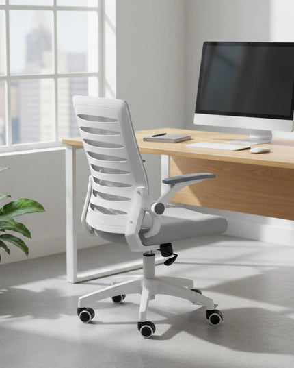 Ergonominė biuro kėdė KRAKEN Kredo su ratukais, pilka