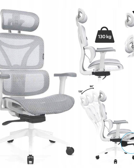 Ergonominė biuro kėdė LVNSystem Control Series, balta