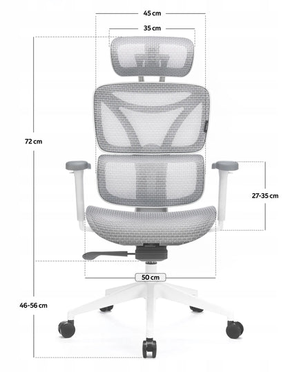 Ergonominė biuro kėdė LVNSystem Control Series, balta