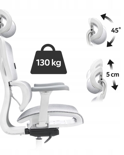 Ergonominė biuro kėdė LVNSystem Control Series, balta