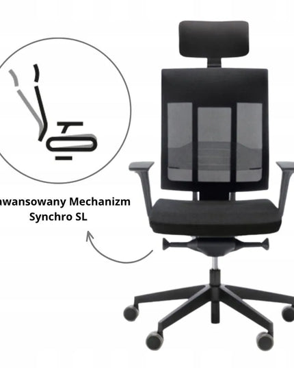 Ergonominė biuro kėdė Profim Xenon Net 111 SL juoda