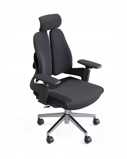 Ergonominė biuro kėdė Spacetronik BARRY, pasukama, reguliuojama, didelė, medžiaginė, juoda