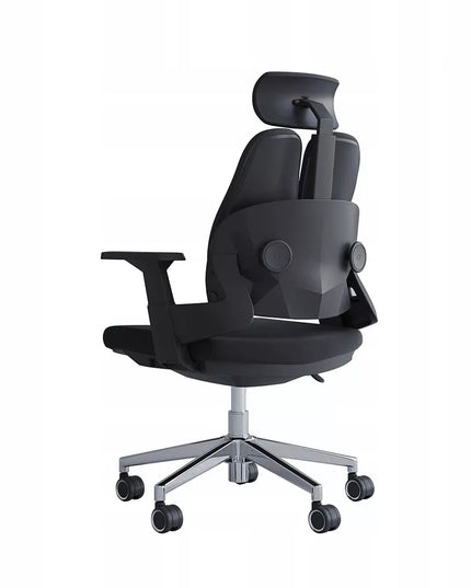 Ergonominė biuro kėdė Spacetronik BARRY, pasukama, reguliuojama, didelė, medžiaginė, juoda