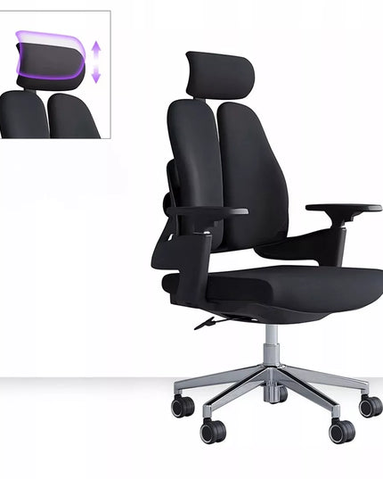 Ergonominė biuro kėdė Spacetronik BARRY, pasukama, reguliuojama, didelė, medžiaginė, juoda