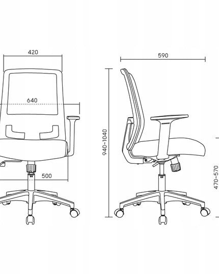 Ergonominė biuro kėdė Spacetronik Gringo-35, besisukanti, su tinkleliu