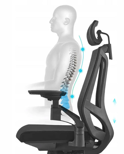 Ergonominė biuro kėdė Spacetronik – reguliuojama, sukamoji, juoda