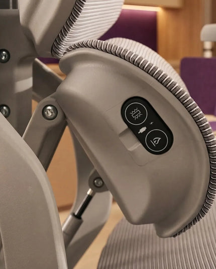 Ergonominė biuro kėdė Spacetronik su masažo funkcija, atrama kojoms, juoda