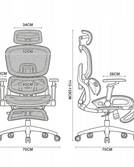 Ergonominė biuro kėdė Spacetronik su masažo funkcija, atrama kojoms, juoda