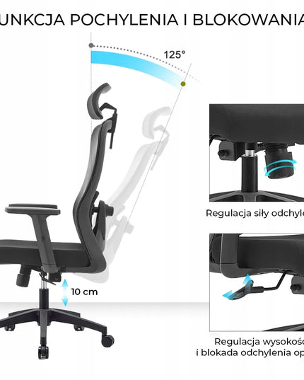 Ergonomiška biuro kėdė Angel Grom, pasukama, su tinkleliu, iki 150 kg
