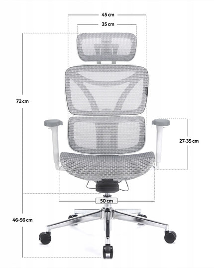 Ergonomiška biuro kėdė „Control Pro“, balta, LVNSystem
