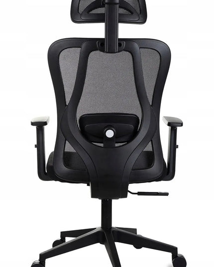 Ergonomiška biuro kėdė Giosedio FXB004 su reguliuojamais porankiais ir galvos atrama, saugus