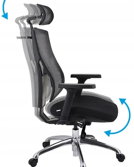 Ergonomiška biuro kėdė Grospol Futura 4S TM01 Juoda