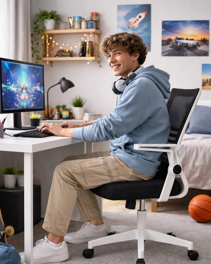 Ergonomiška biuro kėdė KRAKEN Kredo pasukama audininė juoda