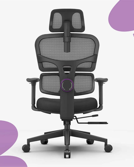 Ergonomiška biuro kėdė Spacetronik, reguliuojama, iki 136 kg, sukamoji, juoda