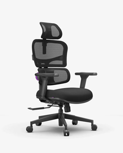 Ergonomiška biuro kėdė Spacetronik, reguliuojama, iki 136 kg, sukamoji, juoda