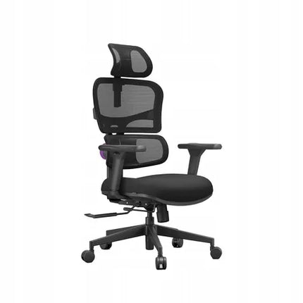Ergonomiška biuro kėdė Spacetronik, reguliuojama, iki 136 kg, sukamoji, juoda