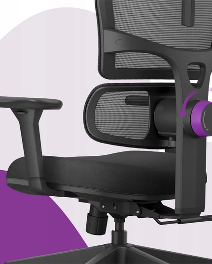 Ergonomiška biuro kėdė Spacetronik, reguliuojama, iki 136 kg, sukamoji, juoda