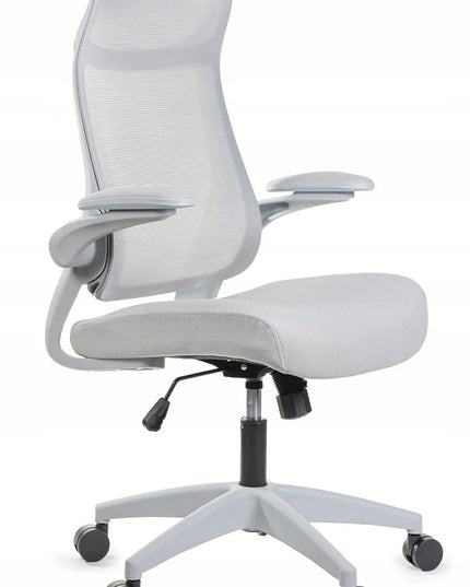 Ergonomiška pilka biuro kėdė Giosedio FHX011 su reguliuojamais porankiais