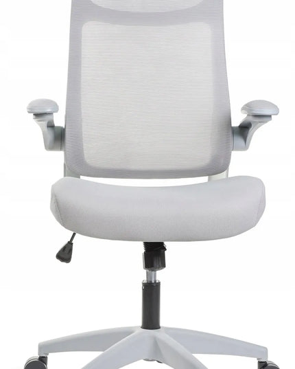 Ergonomiška pilka biuro kėdė Giosedio FHX011 su reguliuojamais porankiais
