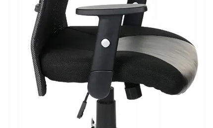 Ergonomiškas biuro fotelis GROSPOL Plus R iš dirbtinės odos ir tinklelio