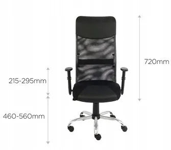 Ergonomiškas biuro fotelis GROSPOL Plus R iš dirbtinės odos ir tinklelio