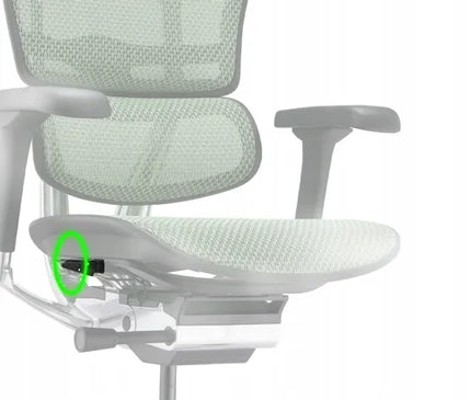 Ergonomiškas biuro kėdės komplektas su kojų atrama Ergohuman 2 Elite juodas